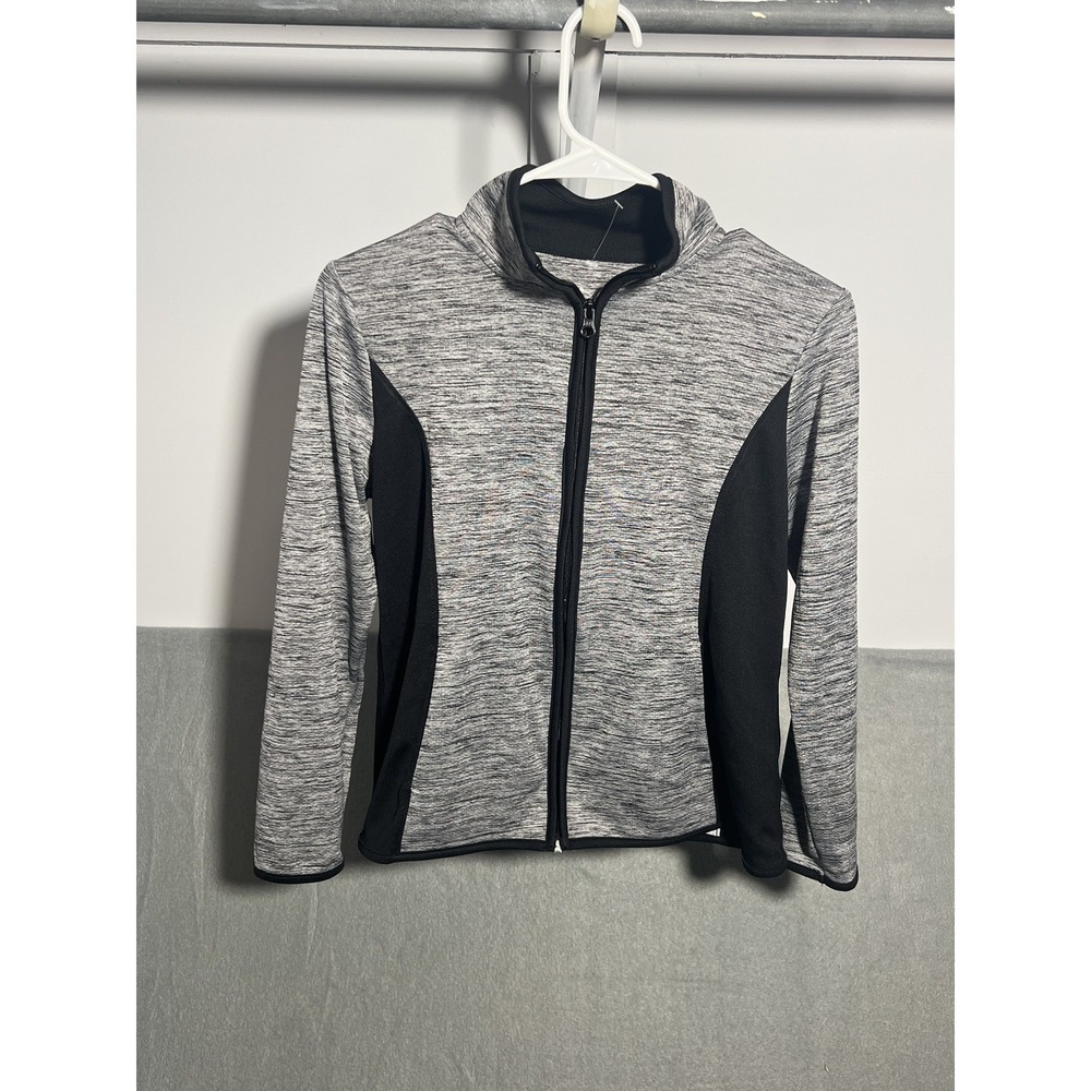 St. John's Bay Active Women's Petite PS Full Zip Quick-Dri Athletic Jacket‎ Gray